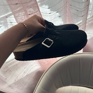 Target Black Buckle Mules